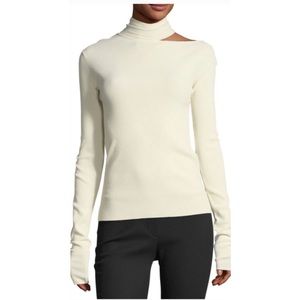 Helmut Lang Tie Back T Back Rib Sweater